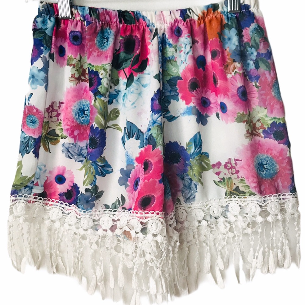 Women’s Tassel Floral Shorts S
